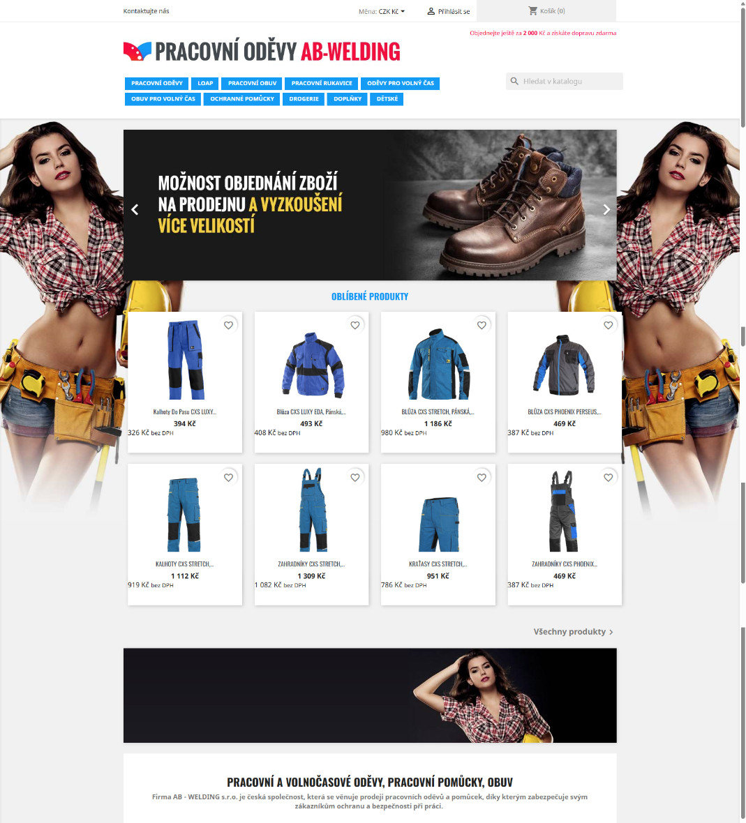 Ukázka dřívější e-shopové realizace