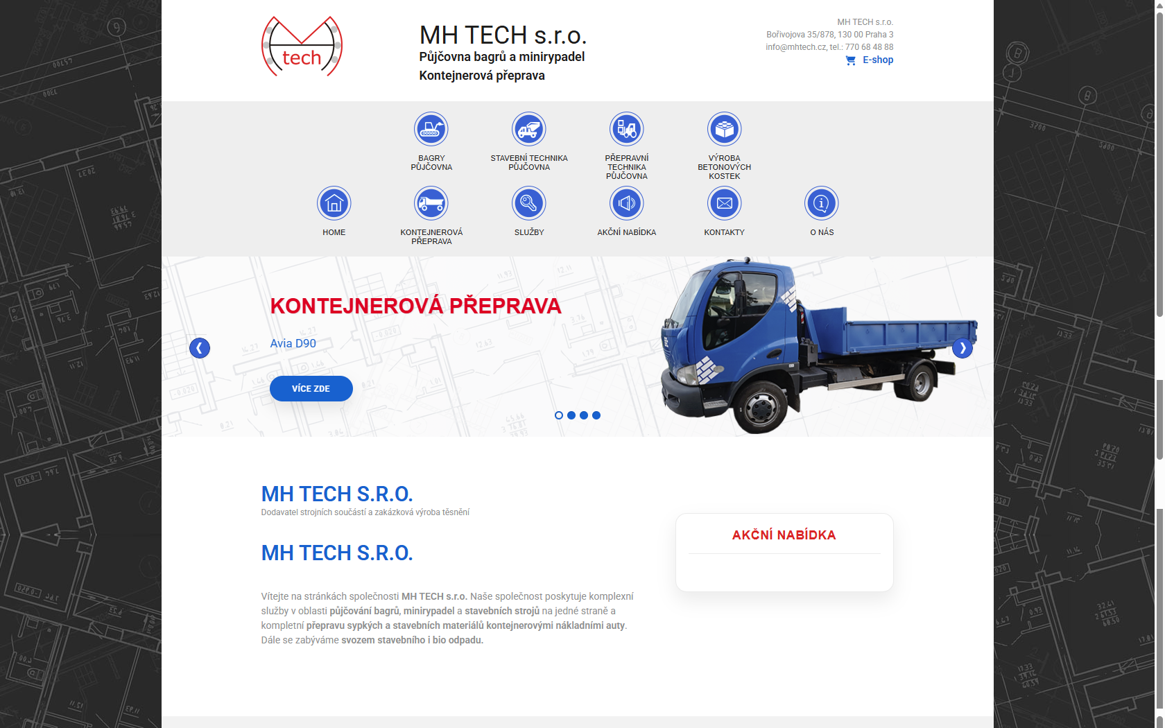 Hlavní web MH TECH