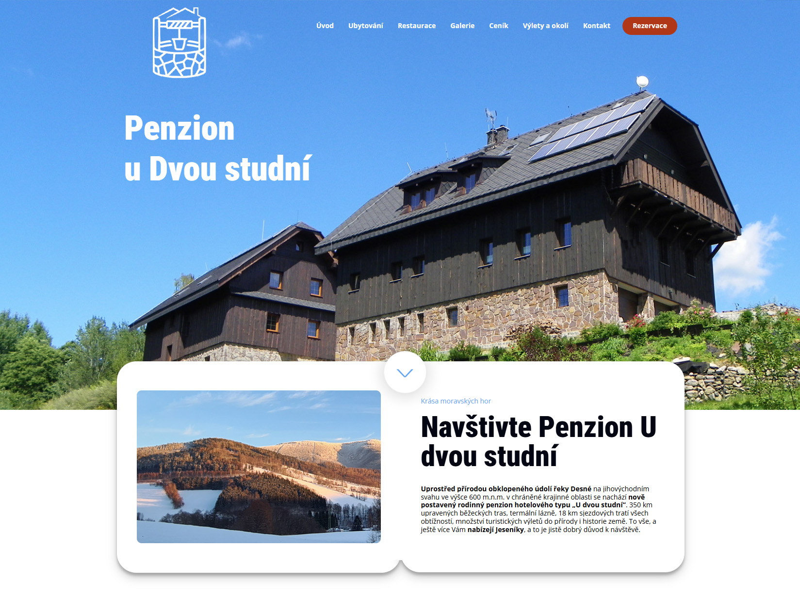 Web Penzion U dvou studní
