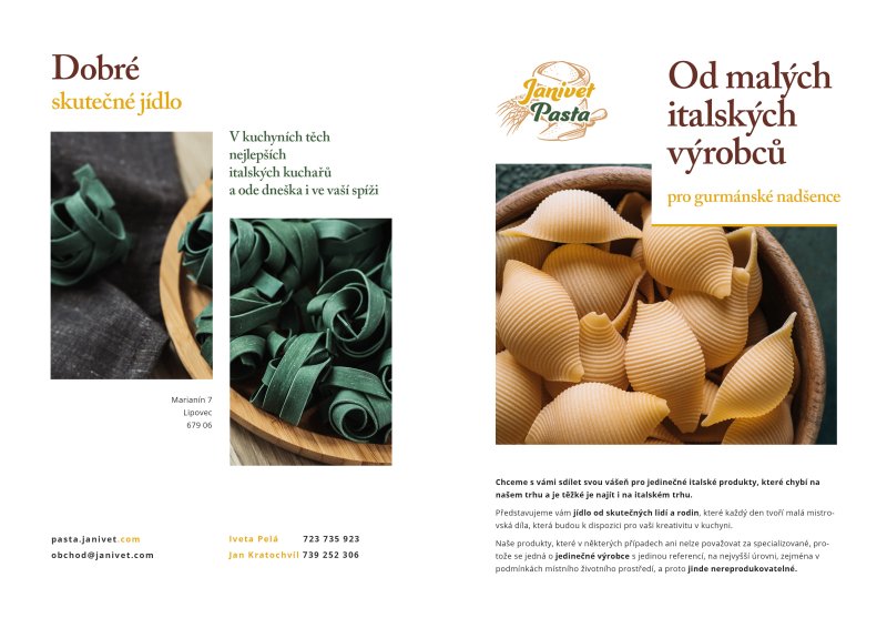 Leták A5 Pasta JANIVET
