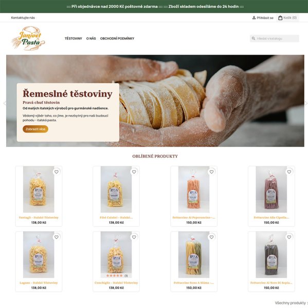 Eshop Pasta JANIVET