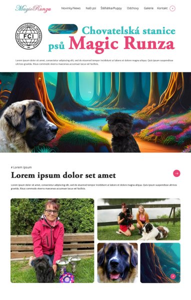 Webové stránky chovatelské stanice