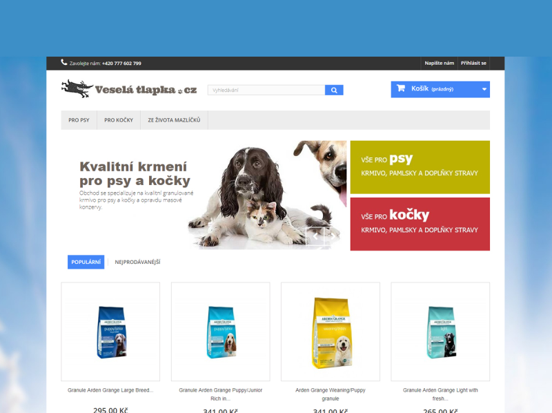 Historický e-shop Veselá tlapka