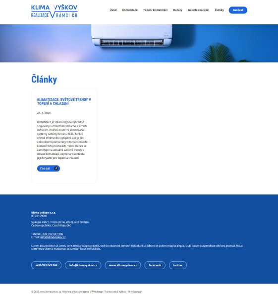WEB Klima Vyškov